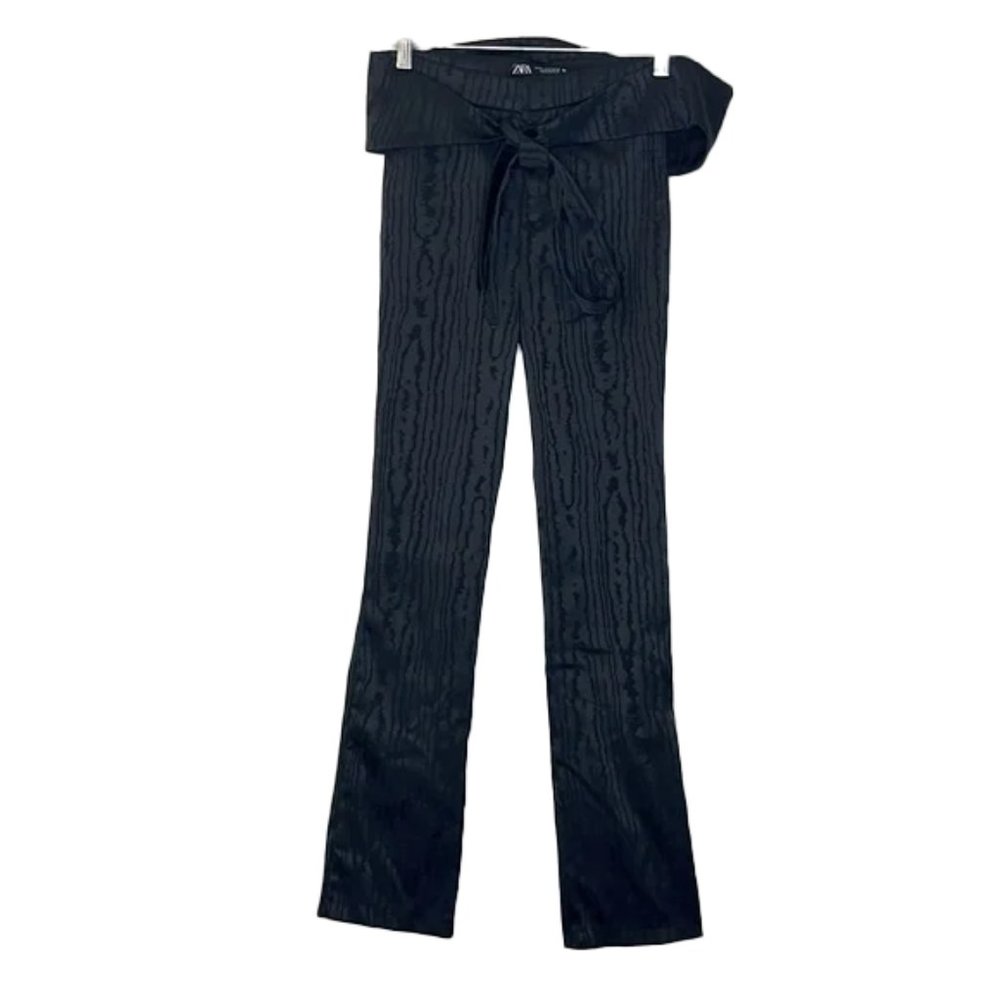 NWT ZARA DRESS PANT WITH TIE AT WAIST XS